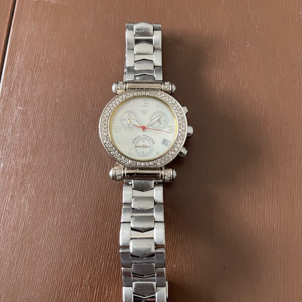 Aqua Master Women’s Diamond Chronograph Watch - Needs Battery